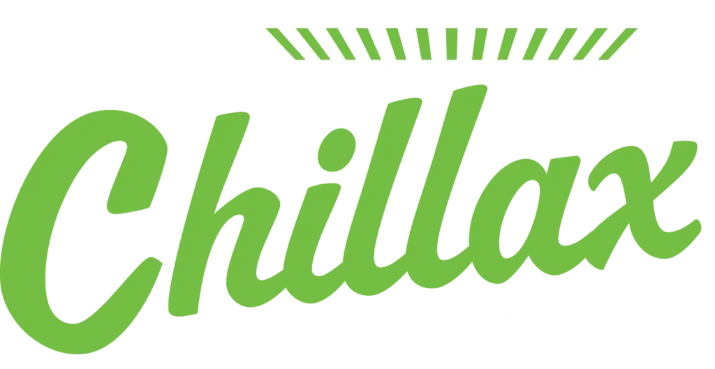 chillax white green logo